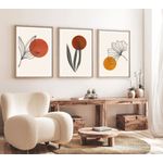 Casa si Gradina - Decoratiuni - Tablouri - Tablou decorativ cu rama, Wallxpert, mdf si lemn masiv, multicolor, 50x70 cm, set 3 piese, 693BSE1542 - Infinity.ro