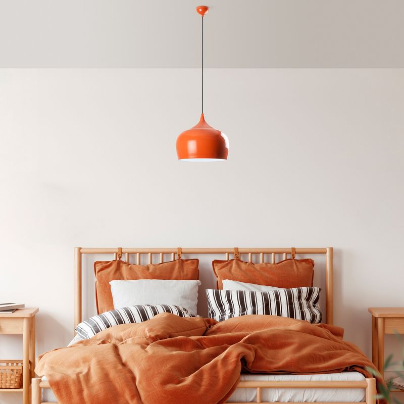 Casa si Gradina - Corpuri si surse de iluminat - Lustre si pendule - Lustra, Opviq, metal, portocaliu, inaltime reglabila 36-125 cm - Infinity.ro