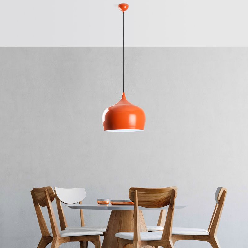 Casa si Gradina - Corpuri si surse de iluminat - Lustre si pendule - Lustra, Opviq, metal, portocaliu, inaltime reglabila 36-125 cm - Infinity.ro