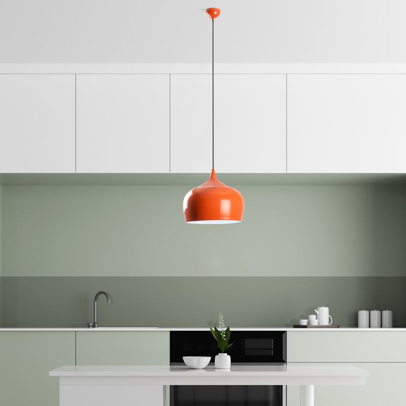 Casa si Gradina - Corpuri si surse de iluminat - Lustre si pendule - Lustra, Opviq, metal, portocaliu, inaltime reglabila 36-125 cm - Infinity.ro