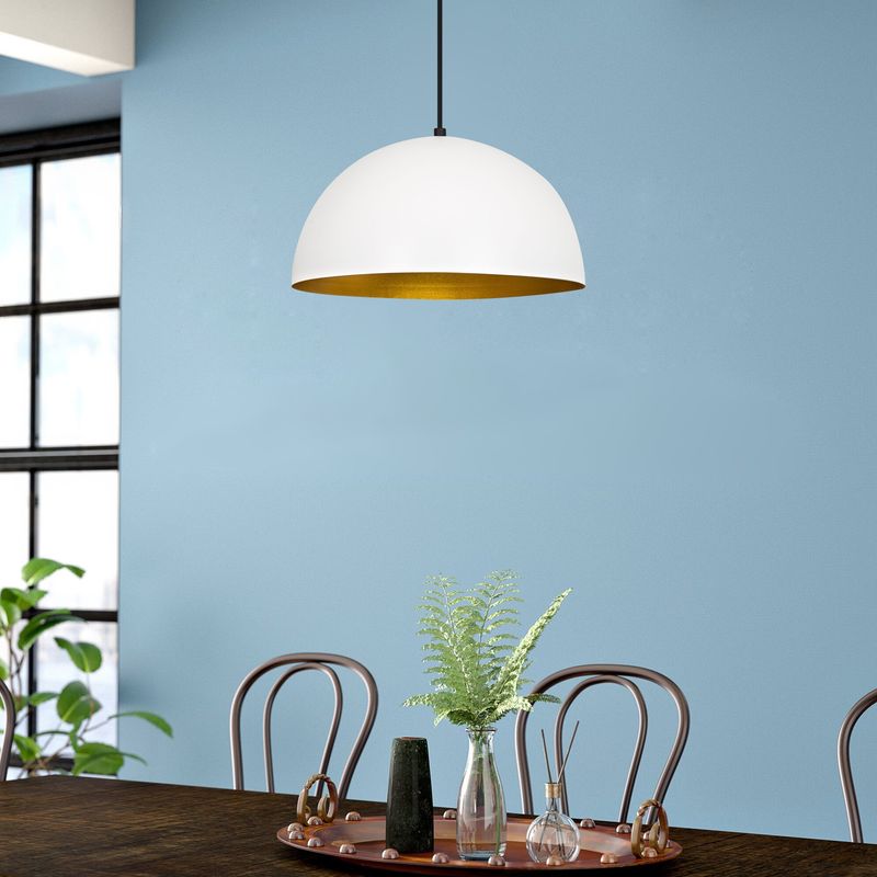 Casa si Gradina - Corpuri si surse de iluminat - Lustre si pendule - Lustra, Opviq, metal, alb auriu, diametru 40 cm, inaltime reglabila - Infinity.ro