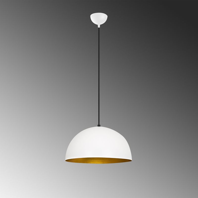 Casa si Gradina - Corpuri si surse de iluminat - Lustre si pendule - Lustra, Opviq, metal, alb auriu, diametru 40 cm, inaltime reglabila - Infinity.ro