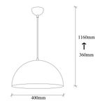 Casa si Gradina - Corpuri si surse de iluminat - Lustre si pendule - Lustra, Opviq, metal, alb auriu, diametru 40 cm, inaltime reglabila - Infinity.ro