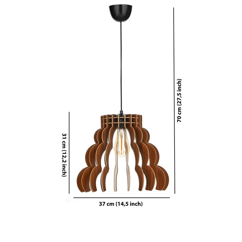Casa si Gradina - Corpuri si surse de iluminat - Lustre si pendule - Lustra, Opviq, mdf, nuc, 37x31 cm - Infinity.ro