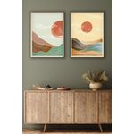 Casa si Gradina - Decoratiuni - Tablouri - Tablou decorativ inramat, Wallxpert, mdf, multicolor, 30x40 cm, set 2 bucati, 693BSE1329 - Infinity.ro