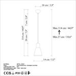 Casa si Gradina - Corpuri si surse de iluminat - Lustre si pendule - Lustra, Opviq, metal, turcoaz, inaltime reglabila 27-114 cm - Infinity.ro