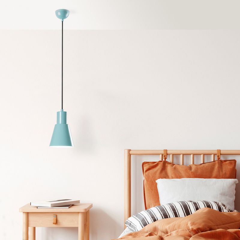 Casa si Gradina - Corpuri si surse de iluminat - Lustre si pendule - Lustra, Opviq, metal, turcoaz, inaltime reglabila 27-114 cm - Infinity.ro