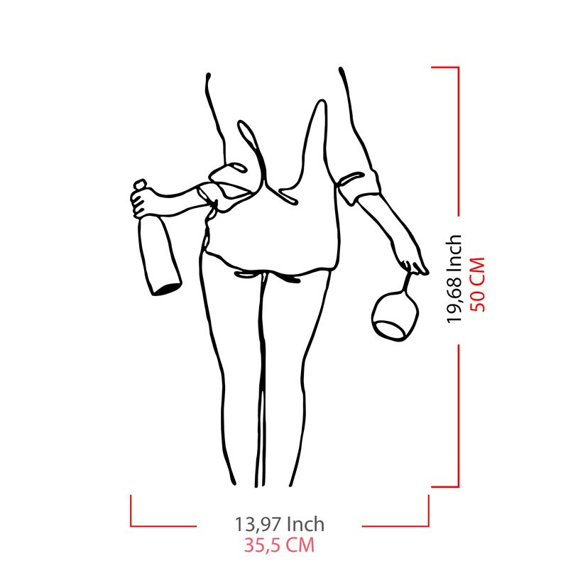 Casa si Gradina - Decoratiuni - Decoratiuni perete - Accesoriu decorativ de perete, Wallxpert, metal, negru, 35.5x50 cm - Infinity.ro