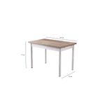 Casa si Gradina - Mobilier - Mese si birouri - Mese bucatarie si dining - Masa extensibila dining, Hanah Home, pal melaminat, stejar alb, 110x70x75 cm, extensibila pana la 170 cm - Infinity.ro