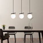 Casa si Gradina - Corpuri si surse de iluminat - Lustre si pendule - Lustra, Opviq, metal, alb negru, 81x15 cm, inaltime reglabila - Infinity.ro