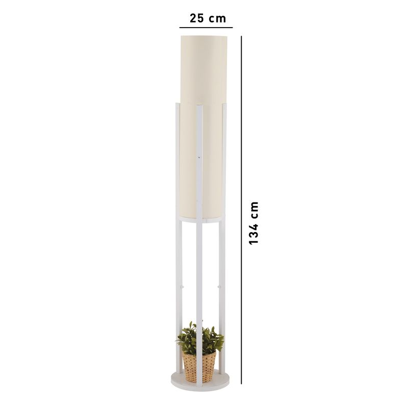 Casa si Gradina - Corpuri si surse de iluminat - Veioze si lampi - Lampadare - Lampadar, Opviq, pal, alb, 135 cm - Infinity.ro