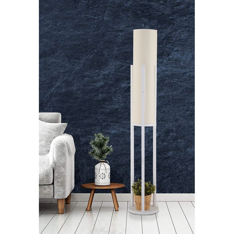Casa si Gradina - Corpuri si surse de iluminat - Veioze si lampi - Lampadare - Lampadar, Opviq, pal, alb, 135 cm - Infinity.ro