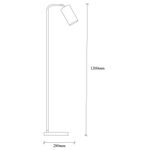 Casa si Gradina - Corpuri si surse de iluminat - Veioze si lampi - Lampadare - Lampadar, Opviq, metal, negru vintage, 28x22x120 cm - Infinity.ro