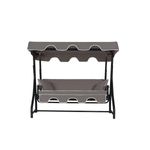 Casa si Gradina - Gradina si terasa - Balansoare si hamace - Balansoare - Balansoar de gradina, Hanah Home, 100% poliester, antracit, 200x170x110 cm - Infinity.ro