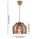 Casa si Gradina - Corpuri si surse de iluminat - Lustre si pendule - Lustra, Opviq, lemn, maro, capac bambus, 18x18x14 cm, inaltime 55 cm - Infinity.ro