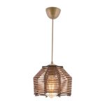 Casa si Gradina - Corpuri si surse de iluminat - Lustre si pendule - Lustra, Opviq, lemn, maro, capac bambus, 18x18x14 cm, inaltime 55 cm - Infinity.ro
