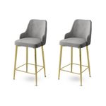 Casa si Gradina - Mobilier - Scaune si fotolii - Scaune - Set scaune de bar, Hanah Home, metal, gri auriu, 45x43x105 cm - Infinity.ro