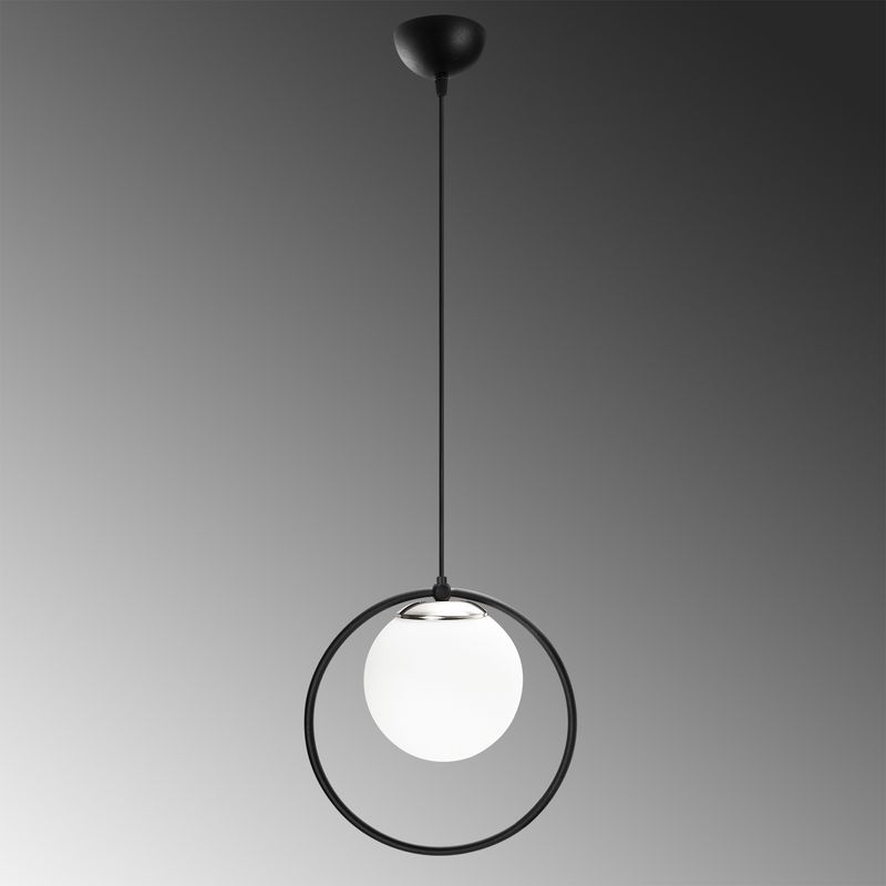 Casa si Gradina - Corpuri si surse de iluminat - Lustre si pendule - Lustra, Opviq, metal, negru alb, 26x15 cm, inaltime reglabila - Infinity.ro