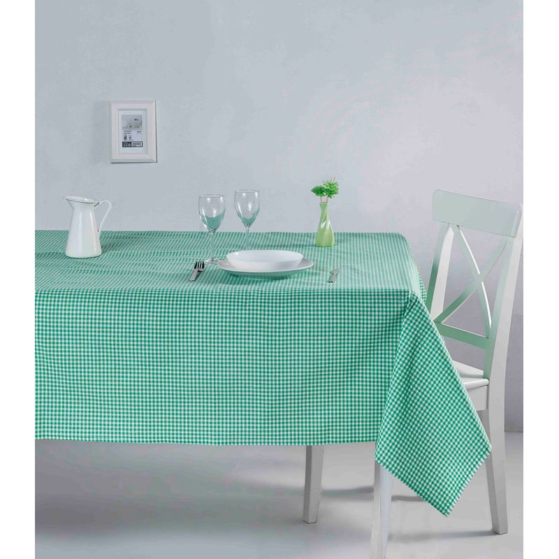 Casa si Gradina - Textile si covoare - Textile bucatarie - Fete de masa - Fata de masa, Hermia, verde, 170x220 cm, 100% bumbac, model in carouri - Infinity.ro