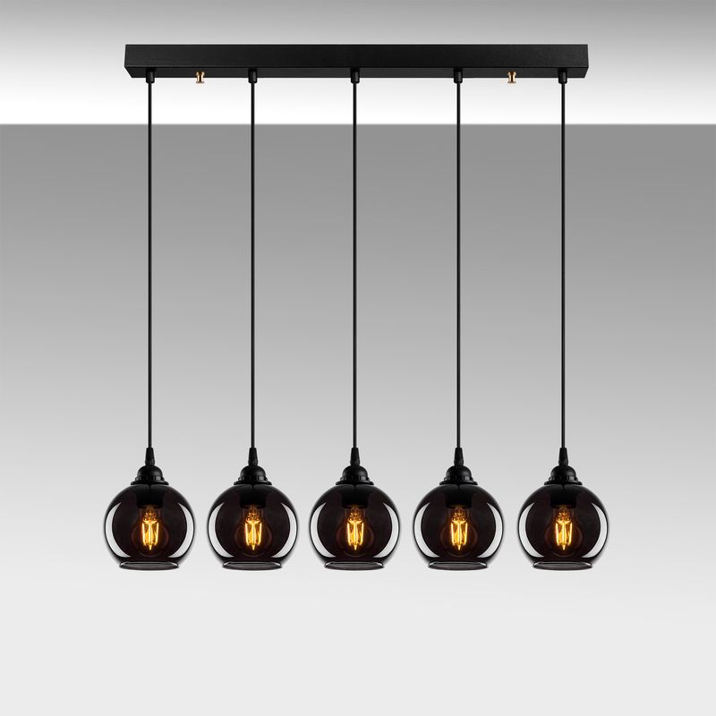 Casa si Gradina - Corpuri si surse de iluminat - Lustre si pendule - Lustra, Opviq, metal, fumuriu, 85x85 cm, inaltime reglabila - Infinity.ro