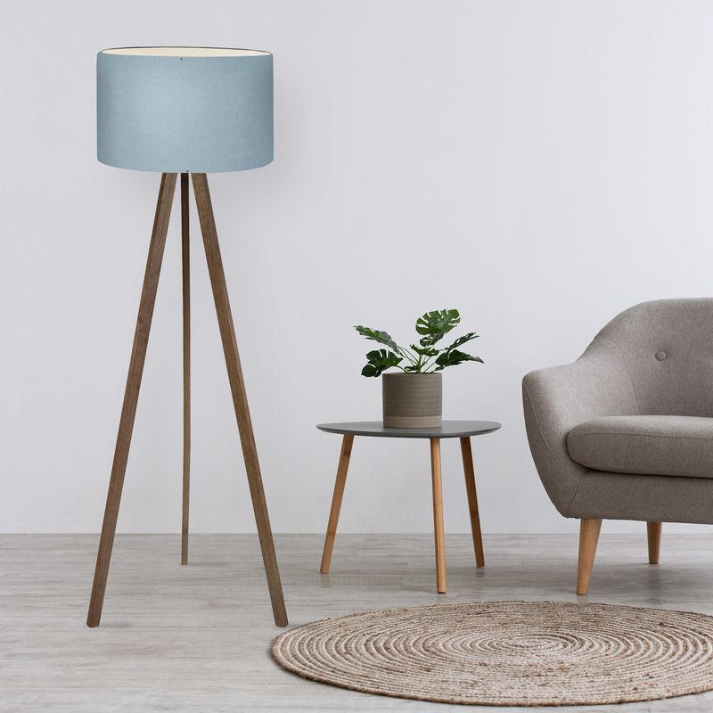 Casa si Gradina - Corpuri si surse de iluminat - Veioze si lampi - Lampadare - Lampadar, Opviq, pvc, picioare mdf, albastru maro, 140 cm - Infinity.ro