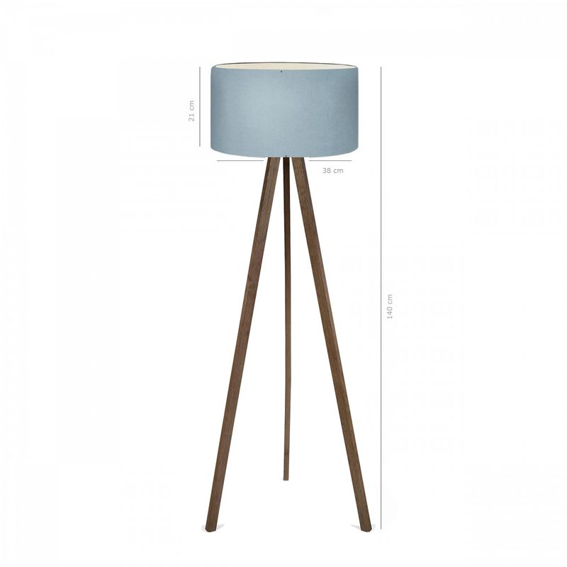 Casa si Gradina - Corpuri si surse de iluminat - Veioze si lampi - Lampadare - Lampadar, Opviq, pvc, picioare mdf, albastru maro, 140 cm - Infinity.ro