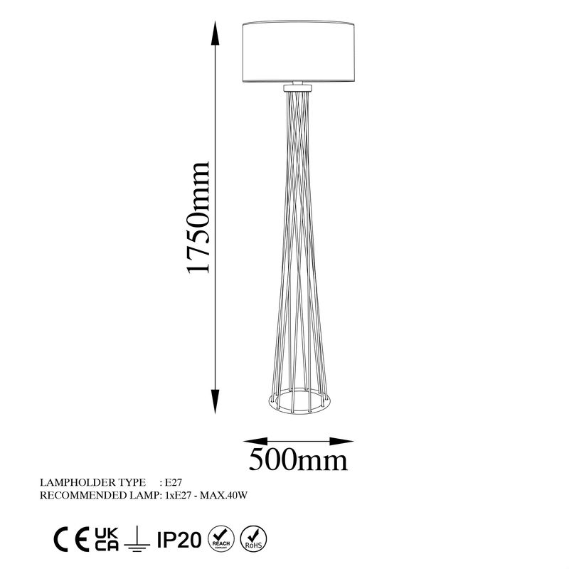 Casa si Gradina - Corpuri si surse de iluminat - Veioze si lampi - Lampadare - Lampadar, Opviq, metal, maro, 50x50x175 cm - Infinity.ro