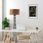 Casa si Gradina - Corpuri si surse de iluminat - Veioze si lampi - Lampadare - Lampadar, Opviq, metal, maro, 50x50x175 cm - Infinity.ro