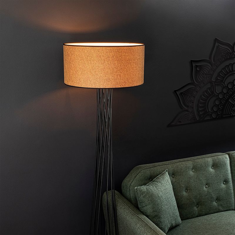 Casa si Gradina - Corpuri si surse de iluminat - Veioze si lampi - Lampadare - Lampadar, Opviq, metal, maro, 50x50x175 cm - Infinity.ro