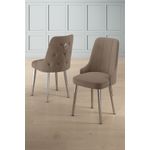 Casa si Gradina - Mobilier - Scaune si fotolii - Scaune - Set scaune, Hanah Home, lemn, cappuccino si crom, 46x46x94 cm, 6 piese - Infinity.ro