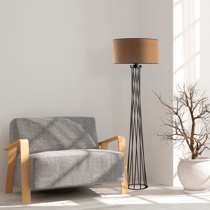 Casa si Gradina - Corpuri si surse de iluminat - Veioze si lampi - Lampadare - Lampadar, Opviq, metal, maro, 50x50x175 cm - Infinity.ro