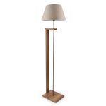 Casa si Gradina - Corpuri si surse de iluminat - Veioze si lampi - Lampadare - Lampadar, Opviq, lemn, bej si lemn, 21x38 cm, inaltime 150 cm - Infinity.ro