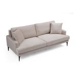 Casa si Gradina - Mobilier - Canapele si coltare - Canapele - Canapea 3 locuri, Hanah Home, lemn fag si pal, bej, 205x90x88 cm - Infinity.ro