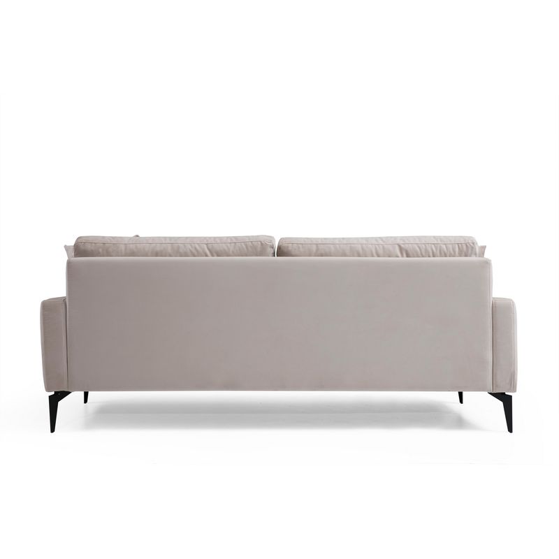 Casa si Gradina - Mobilier - Canapele si coltare - Canapele - Canapea 3 locuri, Hanah Home, lemn fag si pal, bej, 205x90x88 cm - Infinity.ro