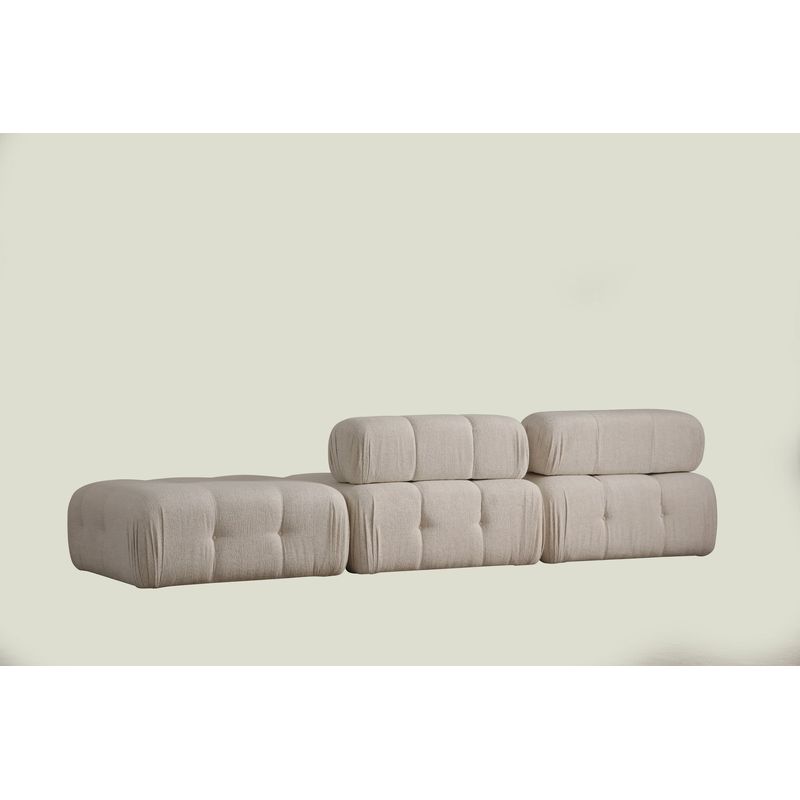Casa si Gradina - Mobilier - Canapele si coltare - Canapele - Canapea 3 locuri, Hanah Home, bouclé, crem, 300x100x80 cm - Infinity.ro