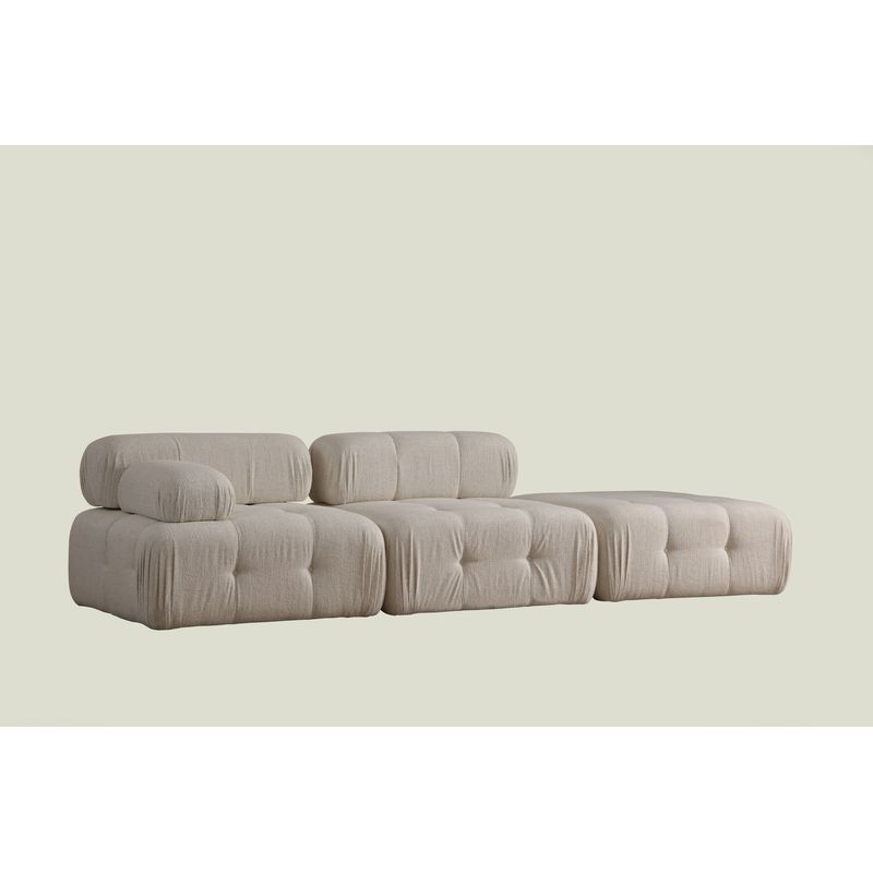Casa si Gradina - Mobilier - Canapele si coltare - Canapele - Canapea 3 locuri, Hanah Home, bouclé, crem, 300x100x80 cm - Infinity.ro