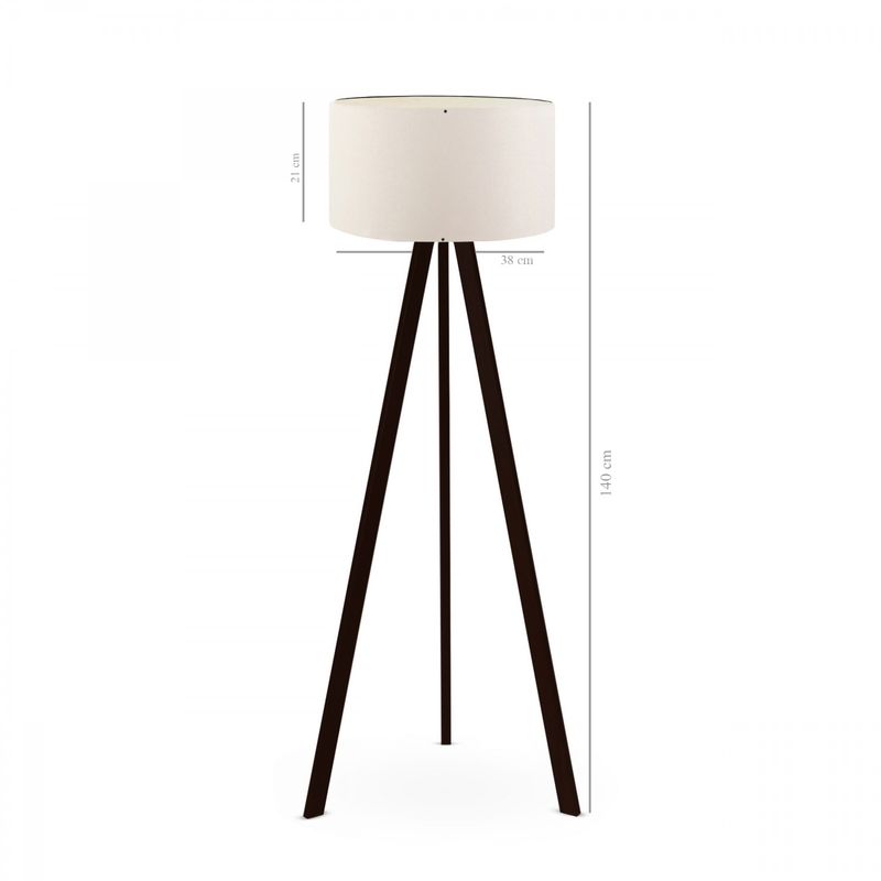 Casa si Gradina - Corpuri si surse de iluminat - Veioze si lampi - Lampadare - Lampadar, Opviq, material textil si mdf, crem, 21x38x140 cm - Infinity.ro