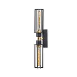 Casa si Gradina - Corpuri si surse de iluminat - Plafoniere, aplice si spoturi - Aplica, Opviq, fier, negru auriu, 8x15x50 cm - Infinity.ro