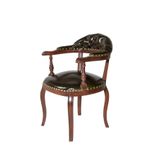 Casa si Gradina - Mobilier - Scaune si fotolii - Fotolii - Fotoliu, Hanah Home, lemn masiv, nuc si verde inchis, 52x88x50 cm - Infinity.ro