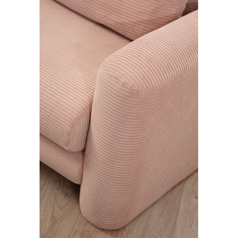 Casa si Gradina - Mobilier - Canapele si coltare - Coltare - Coltar, Hanah Home, lemn de fag si pal, roz, 290x165x97 cm - Infinity.ro