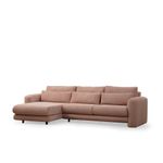 Casa si Gradina - Mobilier - Canapele si coltare - Coltare - Coltar, Hanah Home, lemn de fag si pal, roz, 290x165x97 cm - Infinity.ro