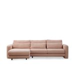 Casa si Gradina - Mobilier - Canapele si coltare - Coltare - Coltar, Hanah Home, lemn de fag si pal, roz, 290x165x97 cm - Infinity.ro