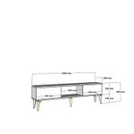 Casa si Gradina - Mobilier - Comode si corpuri - Comode - Comoda tv cu semineu, Hanah Home, pal melaminat, alb, 150x44.6x29.6 cm - Infinity.ro
