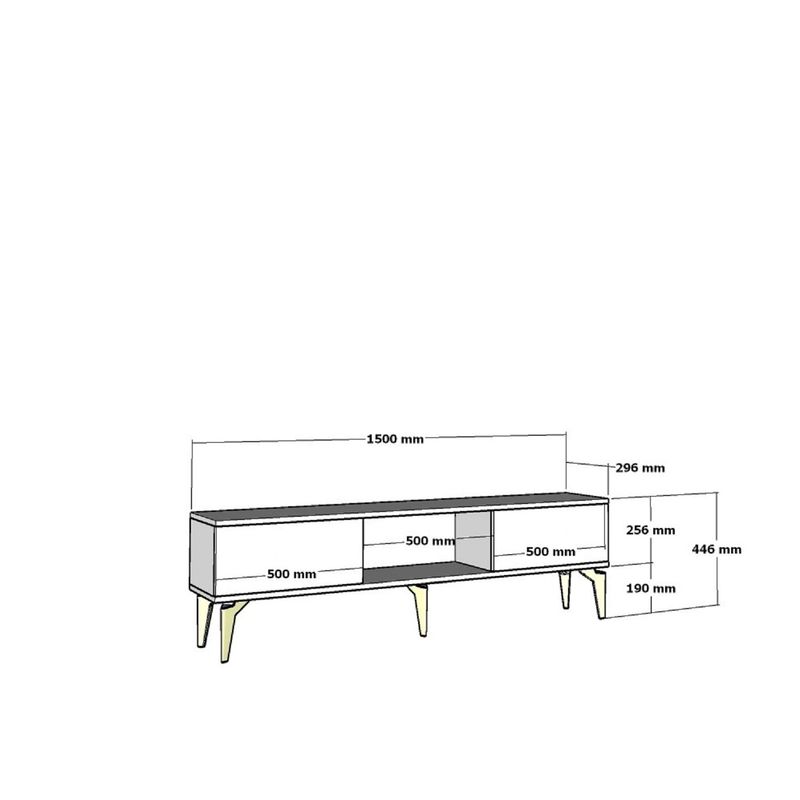 Casa si Gradina - Mobilier - Comode si corpuri - Comode - Comoda tv cu semineu, Hanah Home, pal melaminat, alb, 150x44.6x29.6 cm - Infinity.ro