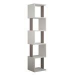 Casa si Gradina - Mobilier - Biblioteci si rafturi - Biblioteci - Biblioteca, Hanah Home, pal melaminat, alb si moka deschis, 35x30x161 cm - Infinity.ro
