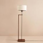 Casa si Gradina - Corpuri si surse de iluminat - Veioze si lampi - Lampadare - Lampadar, Opviq, lemn, alb maro, 38x150 cm - Infinity.ro