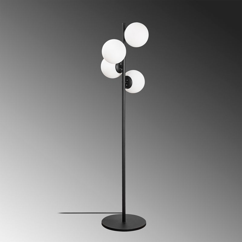 Casa si Gradina - Corpuri si surse de iluminat - Veioze si lampi - Lampadare - Lampadar, Opviq, metal, negru, 32x32x130 cm - Infinity.ro