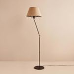 Casa si Gradina - Corpuri si surse de iluminat - Veioze si lampi - Lampadare - Lampadar, Opviq, metal, crem si negru, 38x38x150 cm - Infinity.ro