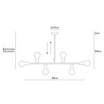 Casa si Gradina - Corpuri si surse de iluminat - Lustre si pendule - Candelabru, Opviq, metal, cupru, 94x61 cm - Infinity.ro
