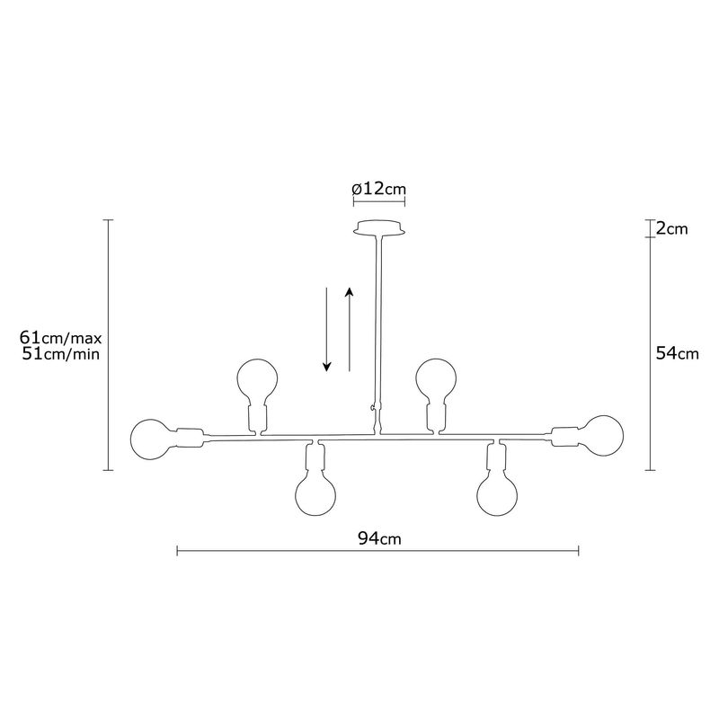 Casa si Gradina - Corpuri si surse de iluminat - Lustre si pendule - Candelabru, Opviq, metal, cupru, 94x61 cm - Infinity.ro